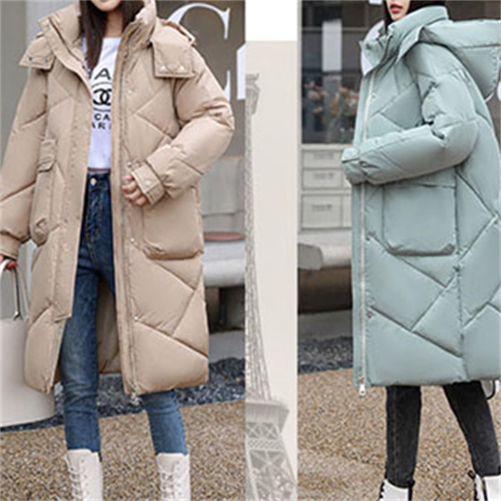 Cappotto invernale da donna, taglie forti, trench lungo nero, piumino per esterni, trapuntato, lungo, invernale, per le mezze stagioni, con cappuccio, giacca a vento