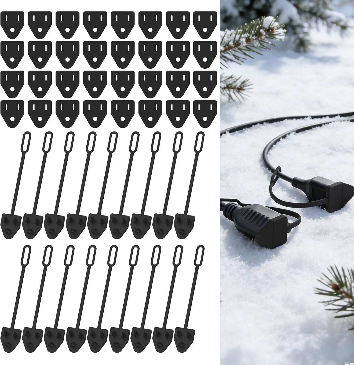 16 Pack Weatherproof Gaskets and Plug Covers with Anti-Loss Lanyard, Silicone Outdoor Plug Protector for 2 & 3 Prong, Extension Cord Cover for Rain/Snow Indoor/Outdoor, Stop GFCI from Tripping