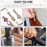 Vista 6 de Keadic Juego de 253 tornillos de cabeza hexagonal, tuercas de barril, arandelas planas con herramientas, M6 x 30/40/50/60/70/3.150 in, kit surtido