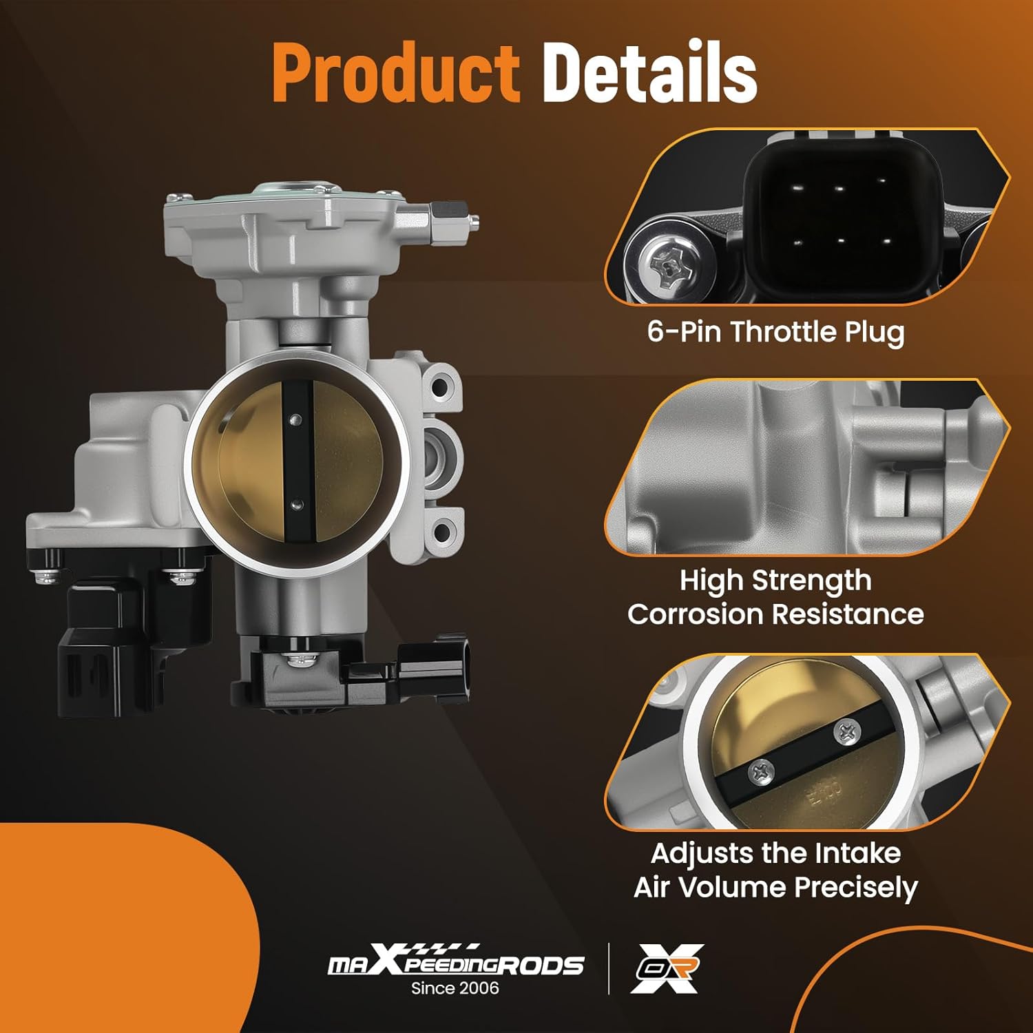 maXpeedingrods Throttle Body 3131684 for Polaris Ranger 500 2007-2013, for Sportsman 500 Forest Tractor 2012, for 500 EFI 2006-2011 3131739 3131640 3131641 3131689