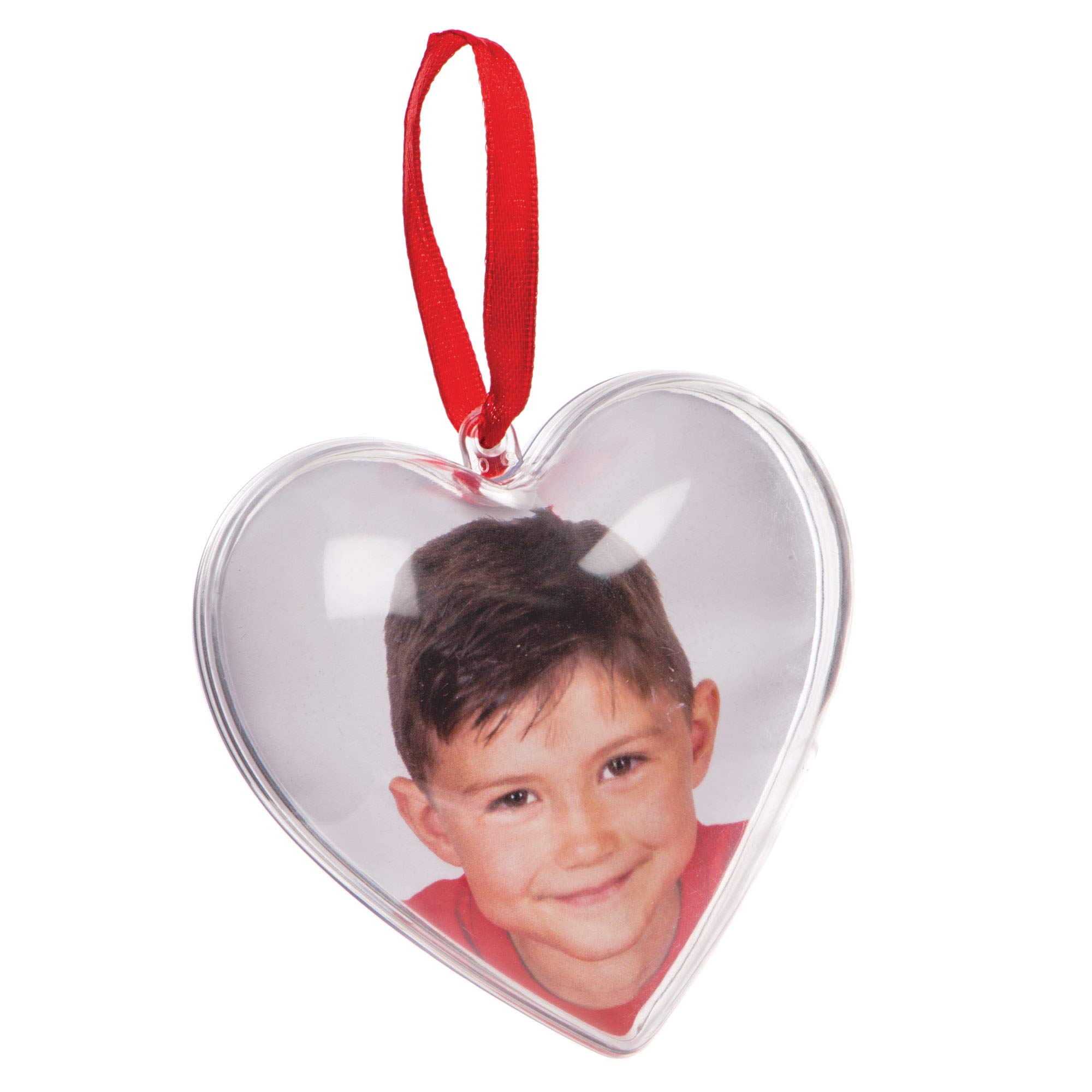 Baker Ross Lot De 4 Boules Photo En Forme De Cœur à Personnaliser - Idéal Fête Des Mères Saint-Valentin