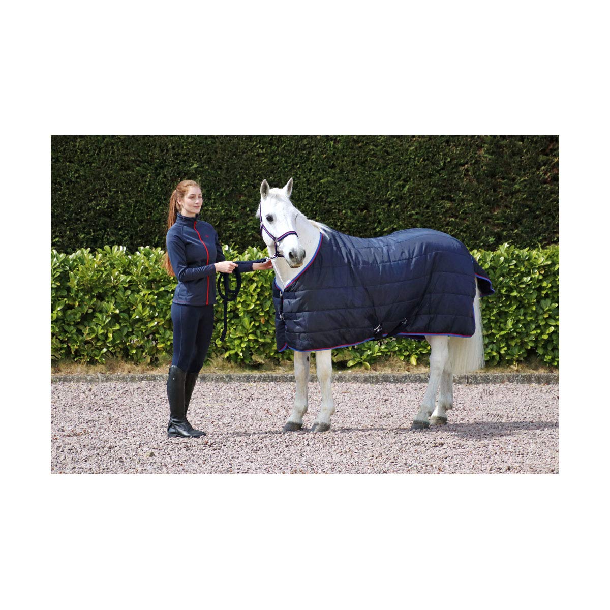 Hy Signature 250g Horse Stable Rug (4´ 6) (Navy/Red/Blue)
