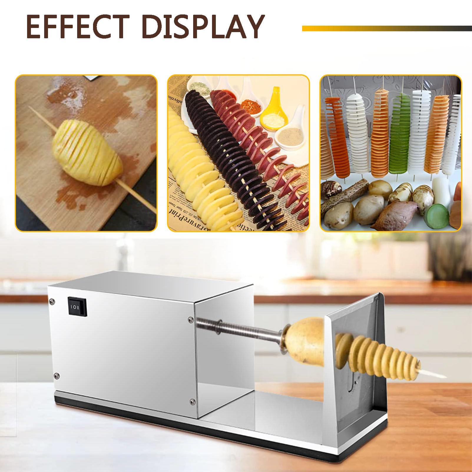 Amazon.co.jp: 業務用ポテトスライサー 電動トルネードポテト