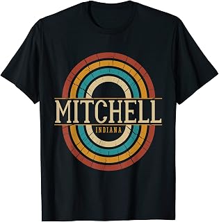 Vintage Retro Mitchell Indiana IN Women Men Souvenirs T-Shirt