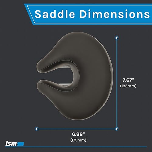 Miniatura 3 de ISM Comfort Series Noseless Bike Saddle for Upright Riders - Anatomic Relief Bicycle Saddle for Hybrid, Police, Commuter Bikes, and Beach Cruisers -