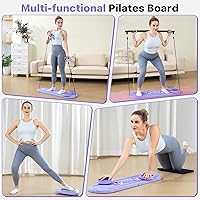 Vista 2 de Pilates Board, Pilates Reformer Set, 7 in 1 Multifunctional Pilates Reformer Machine with Timer, Portable Foldable Pilates Board for Home Workout