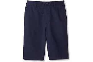Boys' Husky Pull-on Twill Bermuda Shorts, Ideal for School