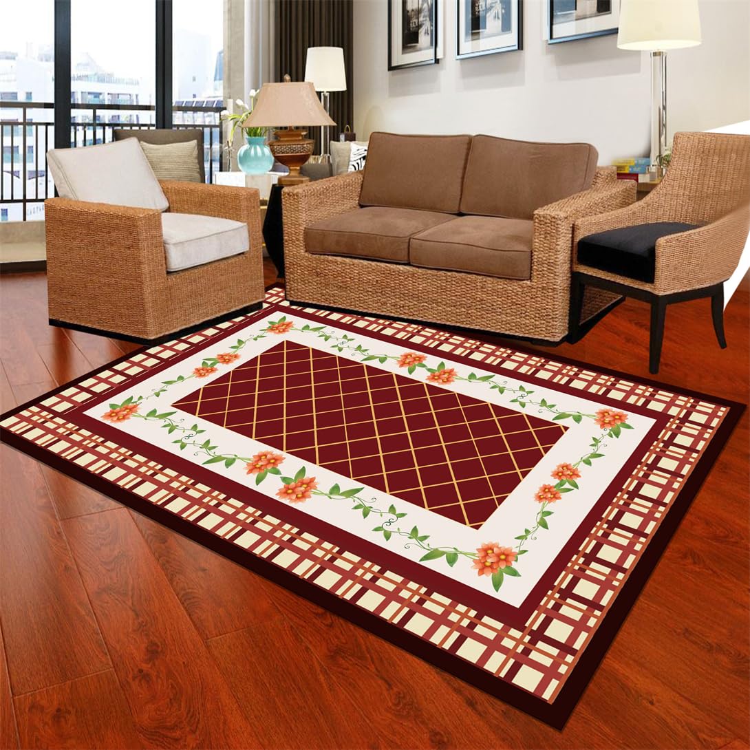 Tapis lavable à poils courts fini les taches dans le salon et couloir