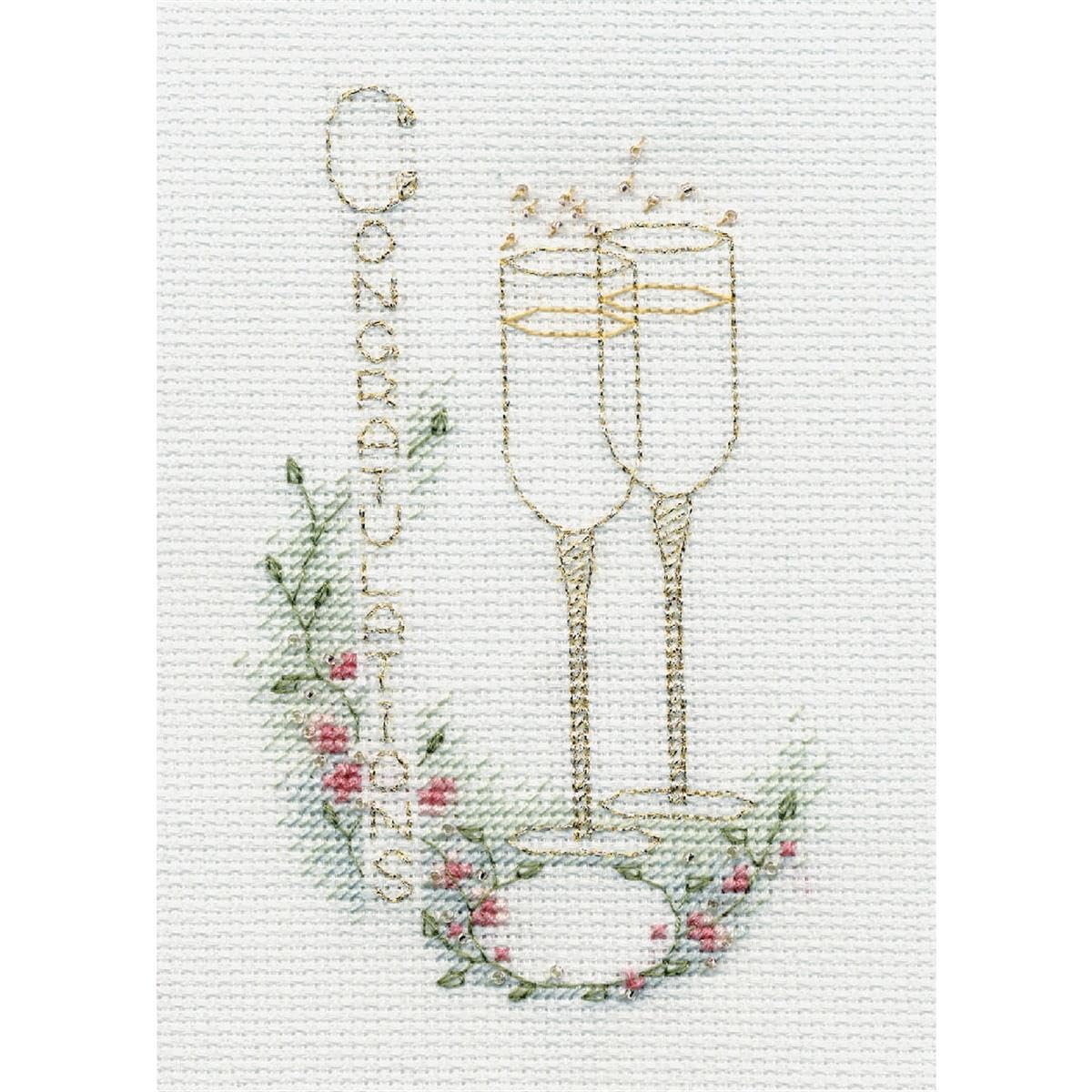 Congratulations Greeting Card Cross Stitch Kit