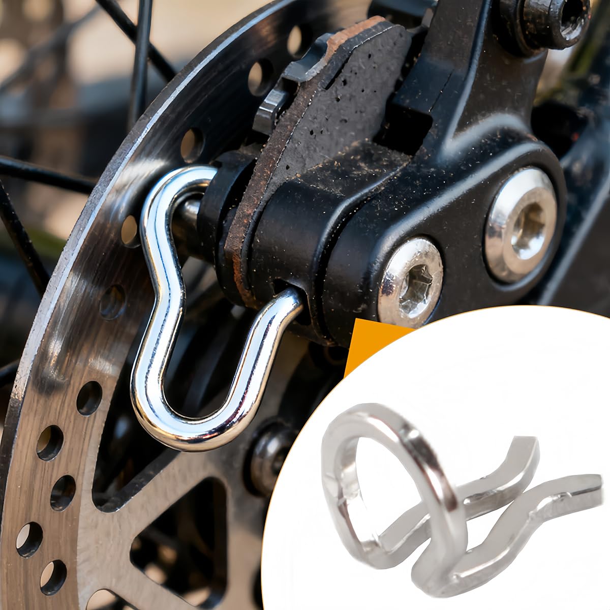 Ausi 10 Pezzi Di Clip a Molla Per Pinza Freno Per Bicicletta, Perno Di Coppiglia Per Pastiglie Freno, Componenti Per Bici Per Pinza Freno Formula Mega in Acciaio Inossidabile
