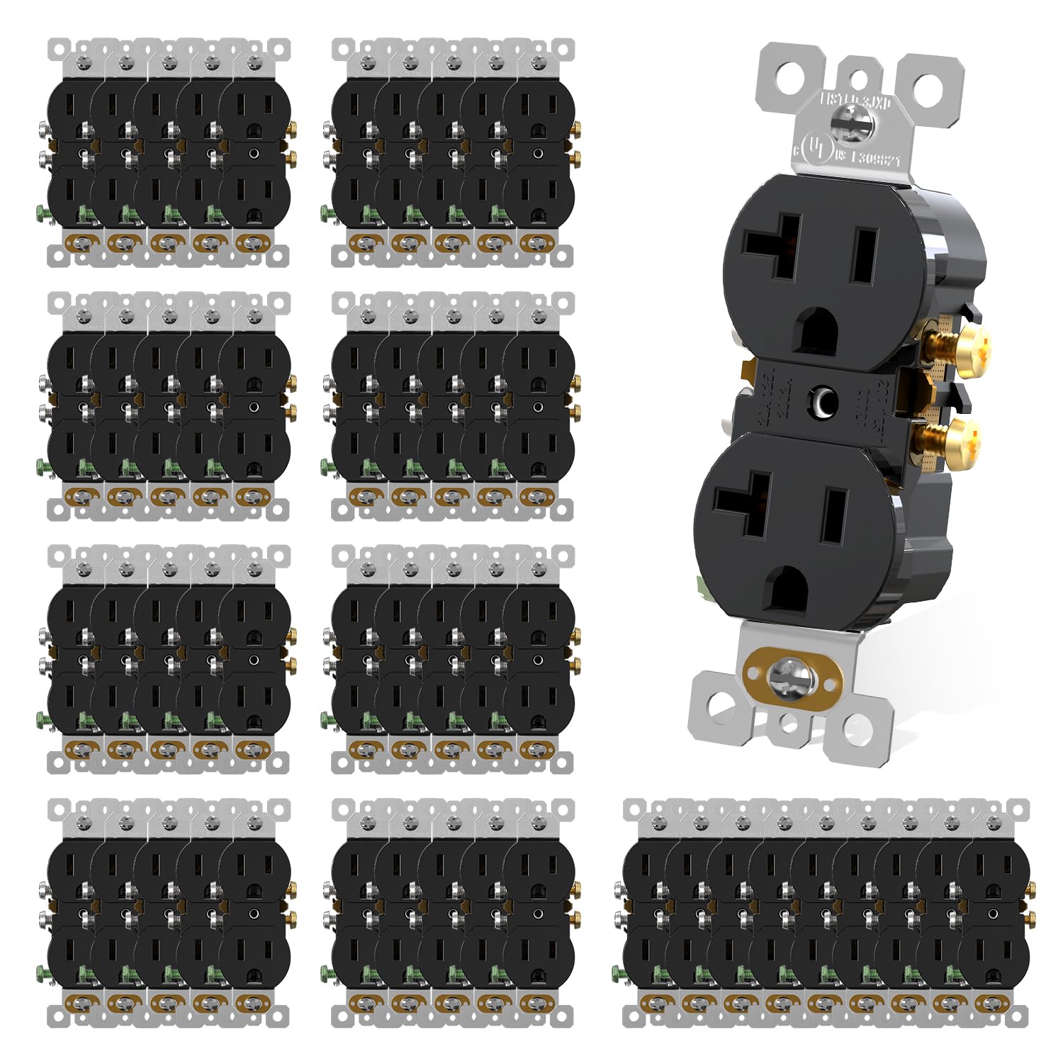 Qudplex Outlets Snapklik.com : AIDA 20 Amps Outlets Duplex Electrical Receptacle ...