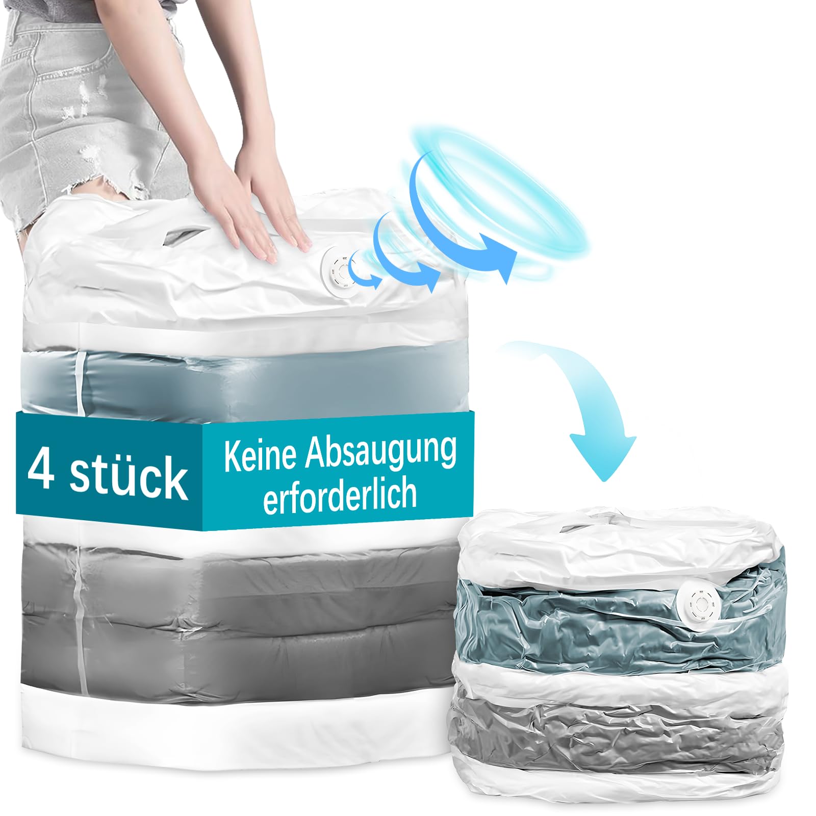 Space Bags Vakuumbeutel 30 Stück – Bis Zu 80% Platz Sparen Bei Bettdecken, Kleidung & Reisegepäck
