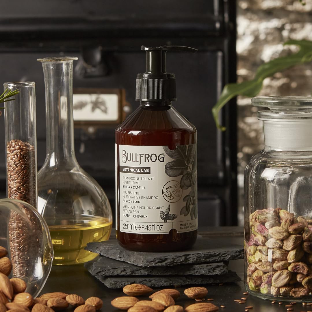 Bullfrog | Herren Haircare- & Styling-Set | Nährendes regenerierendes Shampoo, Nährende regenerierende Butter, Matte Haarwachs mit starkem Halt | Reinigt und pflegt, Definiert mit starkem Halt