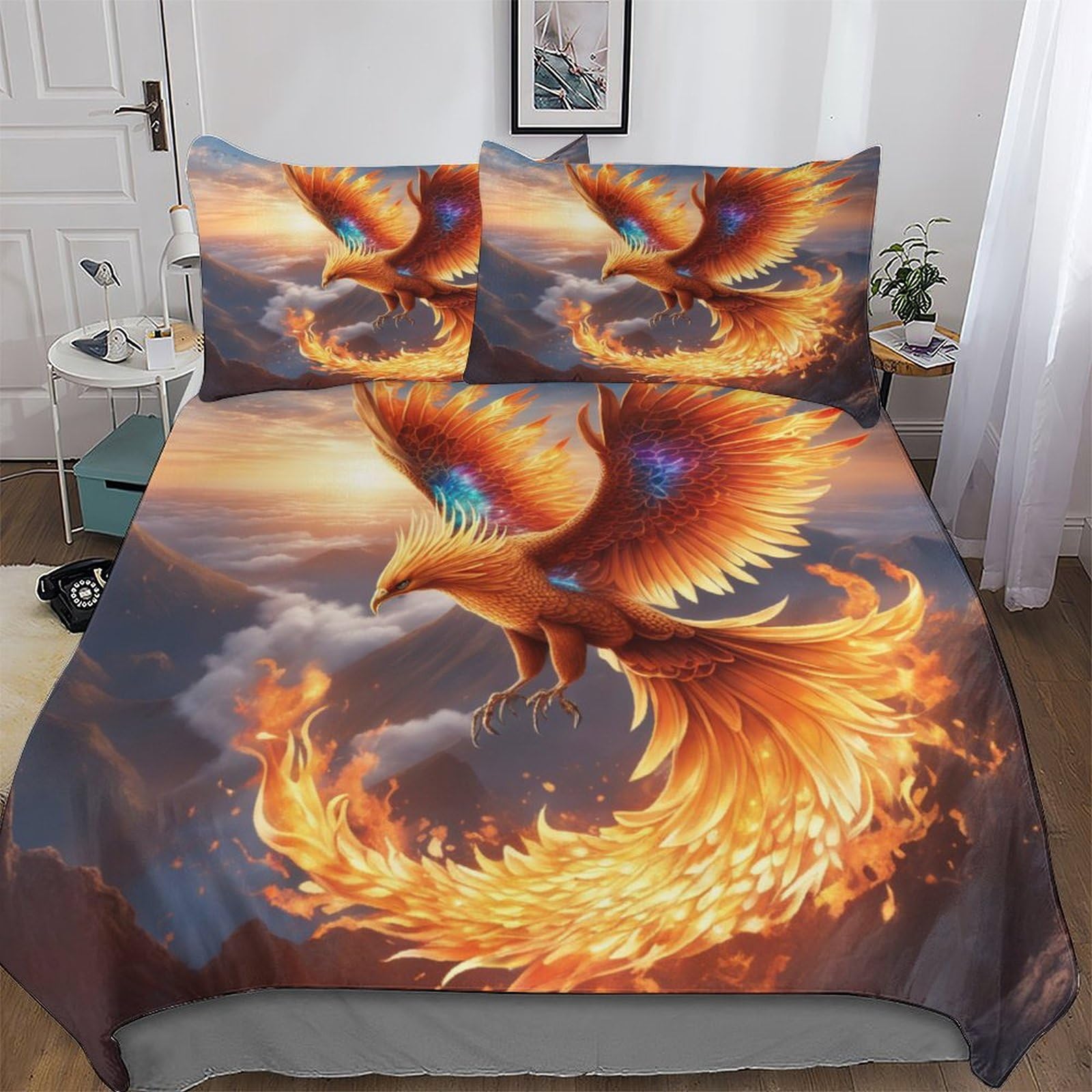 Ensemble housse de couette 3 pièces avec taie d'oreiller pour lit King