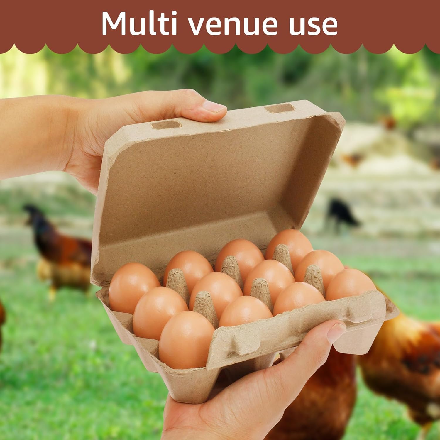 Egg Cartons, 30PCS, Holds Up to 12 Eggs, Paper Pulp, Sturdy, Stackable, Perfect for Storing Extra Eggs