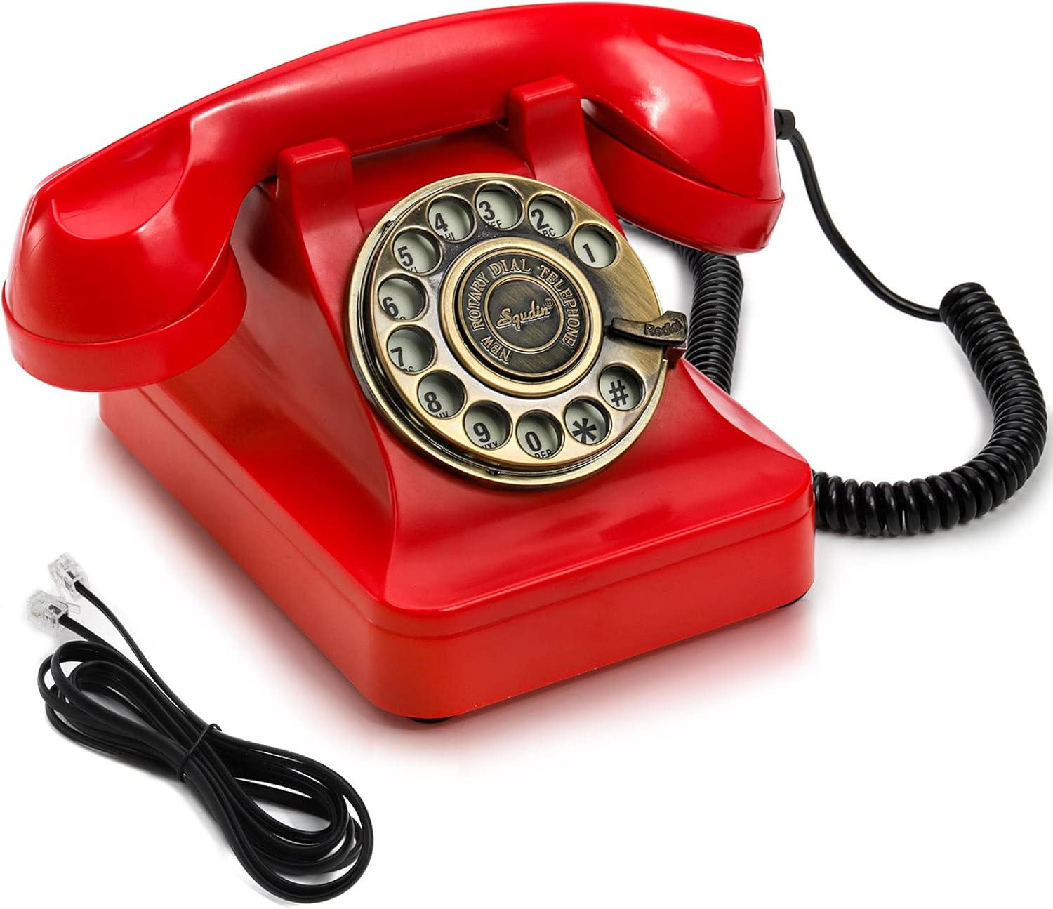 Lyellfe Rotary Dial Phone, Retro Old School Rotary Phones