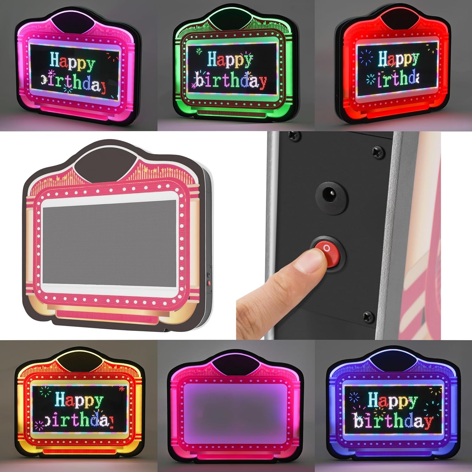 Señal de caja de luz LED VIP Bottle Service, programable por aplicación, presentador de cartas a color para bodas, fiestas, bares y clubes nocturnos, recargable