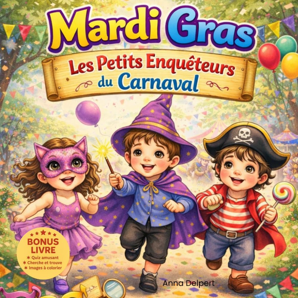 Mardi Gras Les petits enquêteurs du carnaval: Une aventure de carnaval pour enfants sur l’amitié, l’entraide et la magie de Mardi Gras