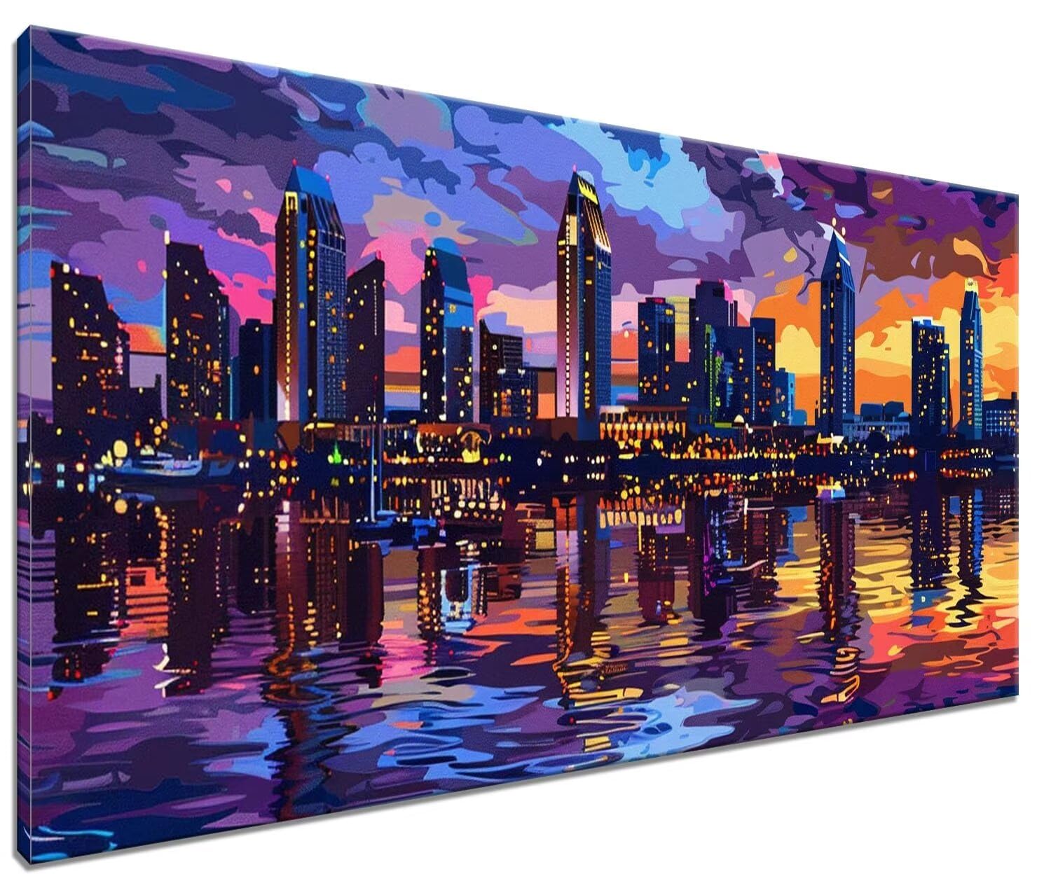 Peinture Par Numéros Adulte Kit - Paysage New York - Toile 40x50cm - Peinture  Acrylique Et Pinceaux Kit Peinture Adulte, image size:1500x1258