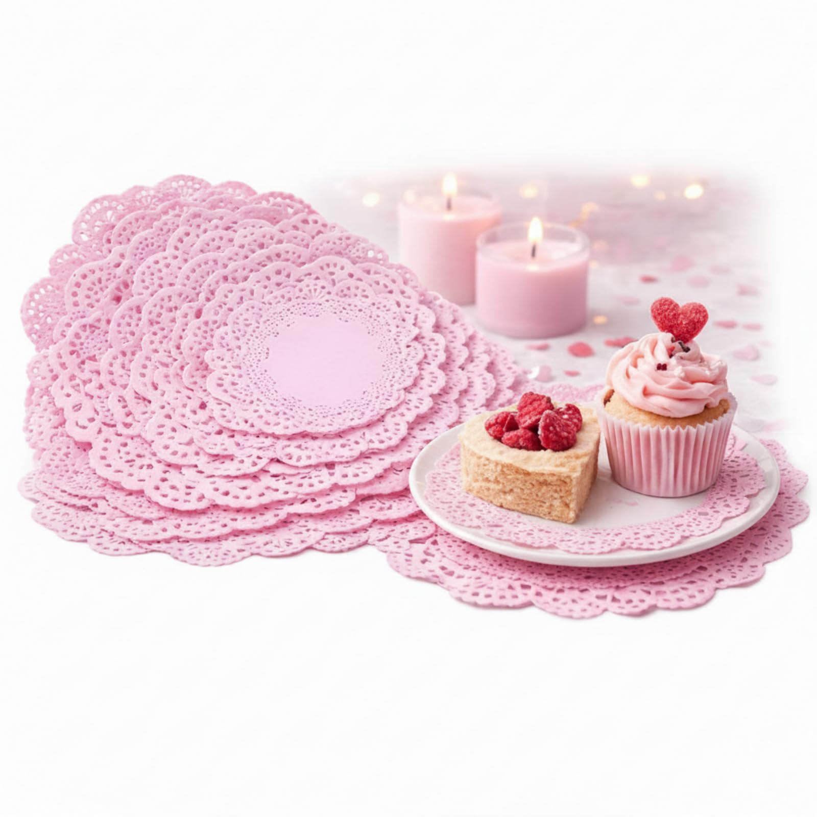Napperons ronds en dentelle Boao ornementaux haute précision pour buffet