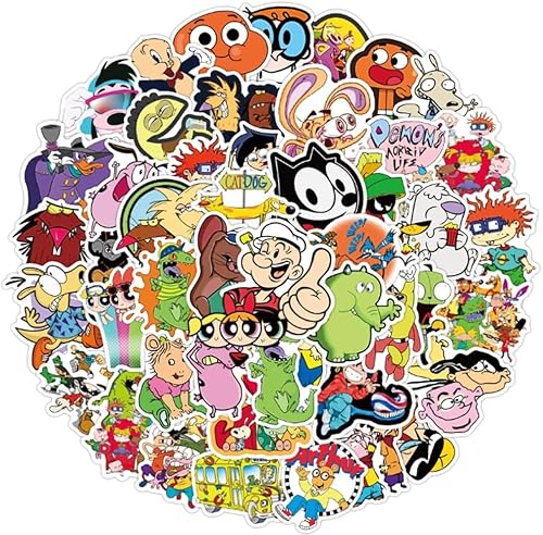 100 pièces 90s Cartoon autocollants pour ordinateur portable bouteille d'eau bagages Snowboard vélo Skateboard décalcomanie pour enfants adolescents adultes autocollants