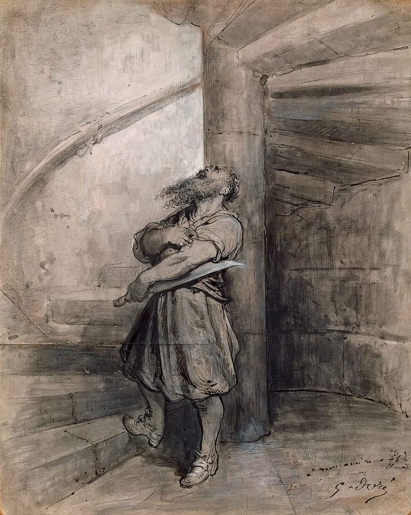 Decoraciones del hogar con el lienzo de Gustave Doré Bluebeard arte vertical 5