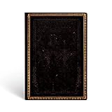 Paperblanks - Faux Leder schwarzes Marokkoleder - Notizbuch Midi Flexi Liniert - 176 Seiten, Midi (180 x 130) Midi (180 x 130) Asiatisch