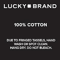 Vista 7 de Lucky Brand Alfombra Corredor Bohemia de Algodón con Flecos - 20' x 68" Alfombra de Baño Azul Aguamarina