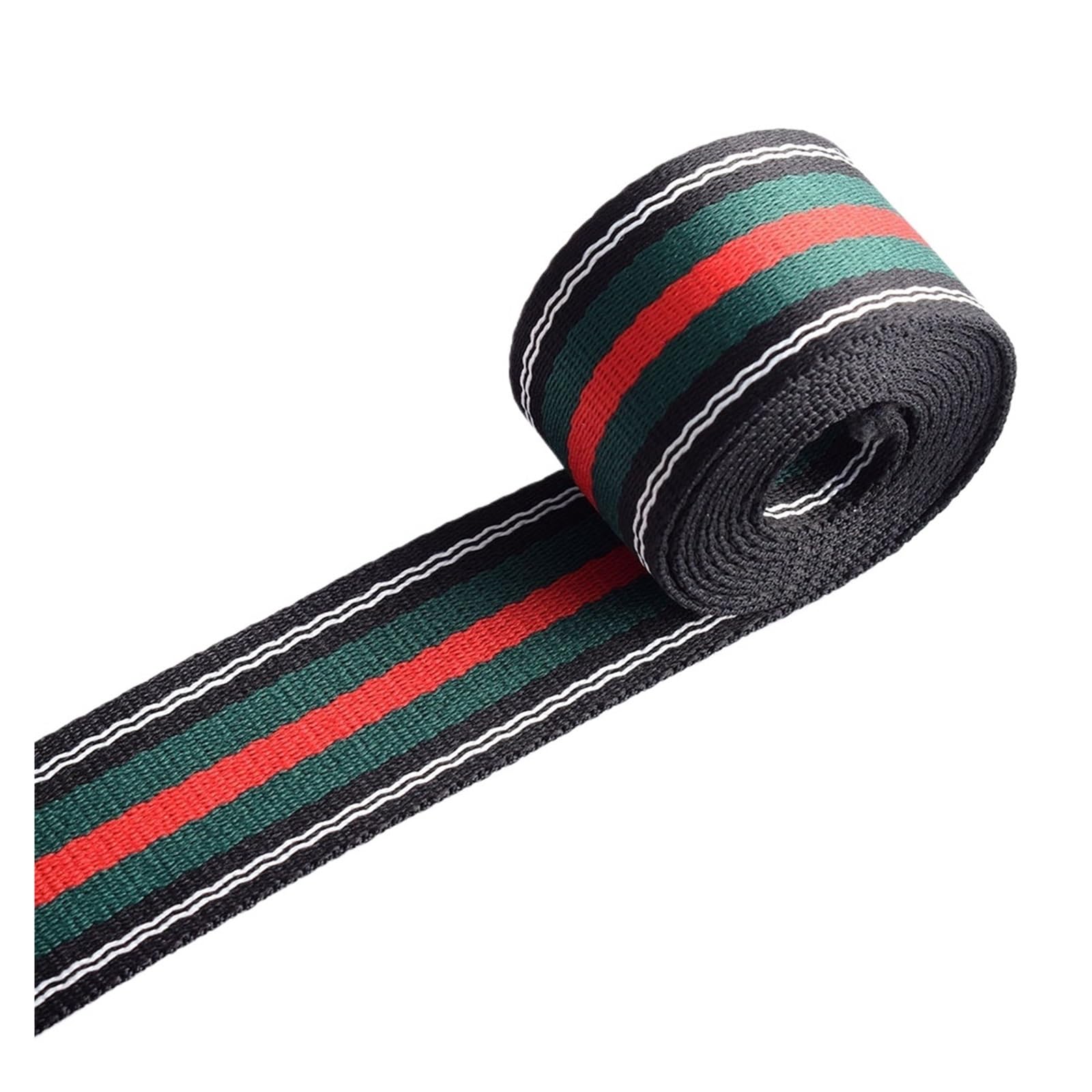 ZMCGNO Fabric Belt Bag Ribbon Webbing Woven Multicolored Striped Dog Collar Handbag Strap(D)