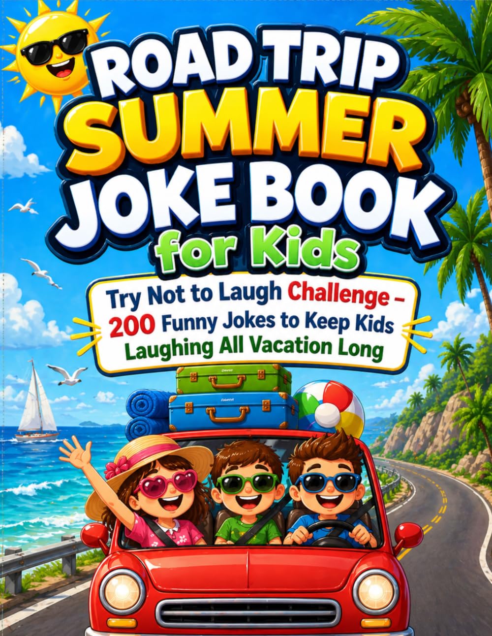 Road Trip Summer Joke Book for Kids: Try Not to Laugh Challenge – 200 Funny Jokes to Keep Kids Laughing All Vacation Long