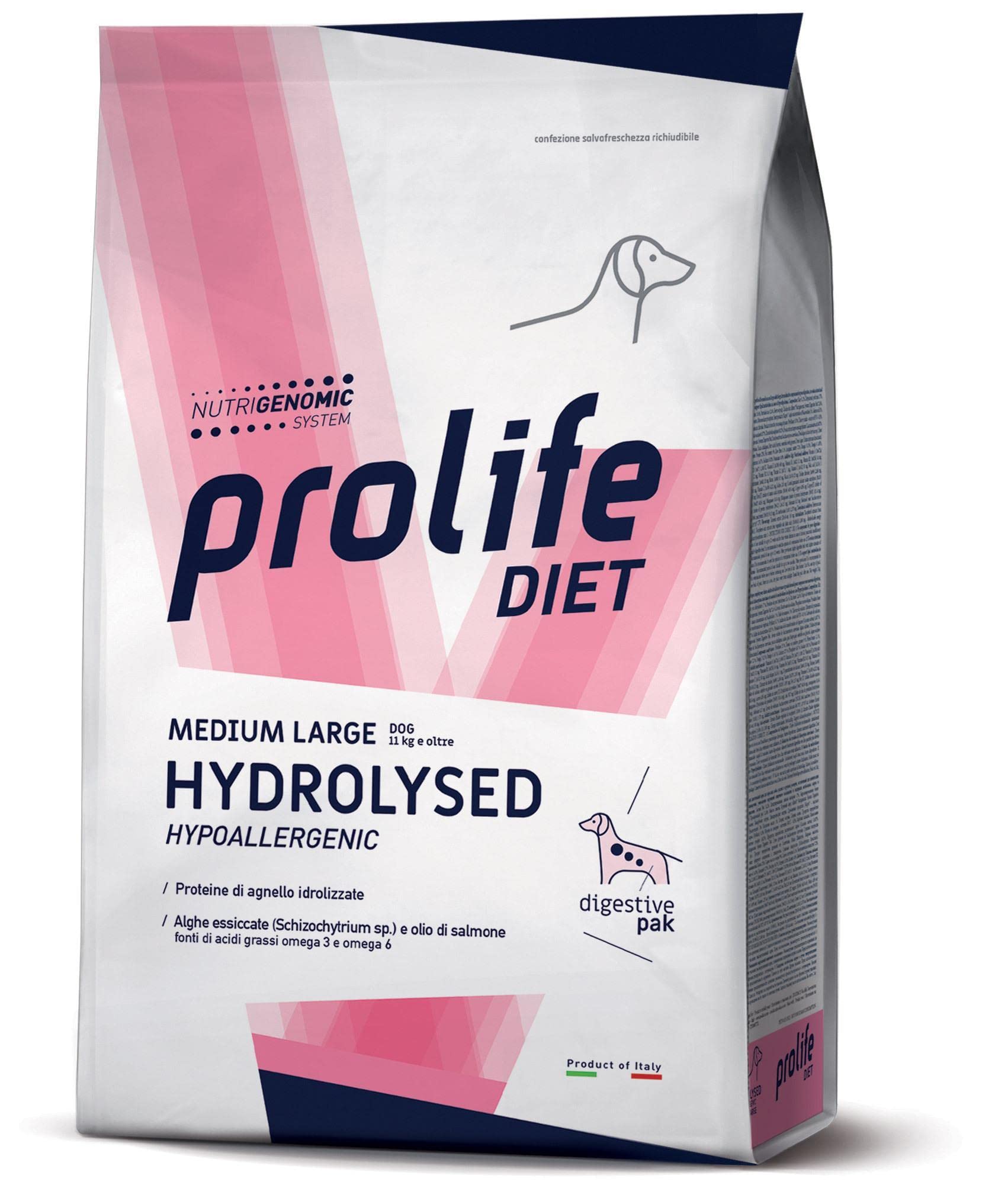 Prolife CROCCHETTE DIET HYDROLYSED HYPOALLERGENIC MEDIUMLARGE DOG. 8KG