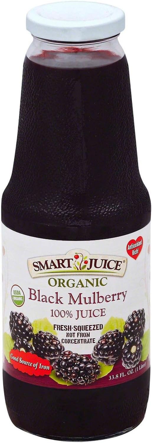 Smart Juice Black Mulberry Organic Juice, 33.8 Fl Oz