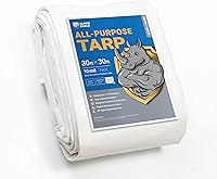 Vista 65 de GUARD SHIELD Lona beige resistente impermeable de 12 x 16 pies para exteriores, lona gruesa resistente a los rayos UV con ojales, 25/64 pulgadas