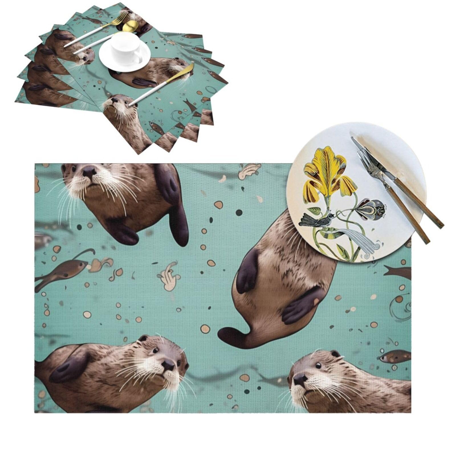Sets de table en PVC résistants à la chaleur et lavables pour extérieur