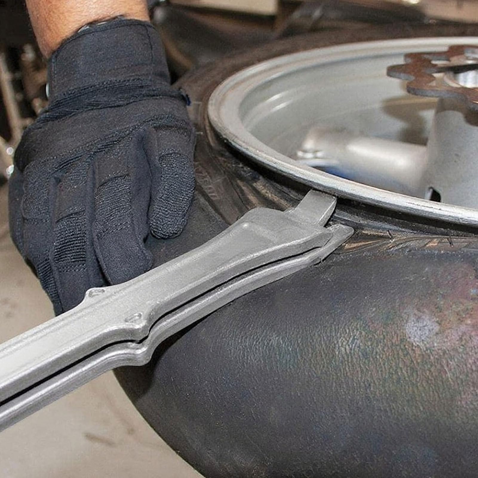 Bewinner Set di Attrezzi Leva Stallonatore per Pneumatici Moto - Attrezzi per Pneumatici in Acciaio Al Carbonio per Carichi Pesanti con Manico da 16 Pollici, Cucchiai Multiuso e Ferri per per Tosaerba