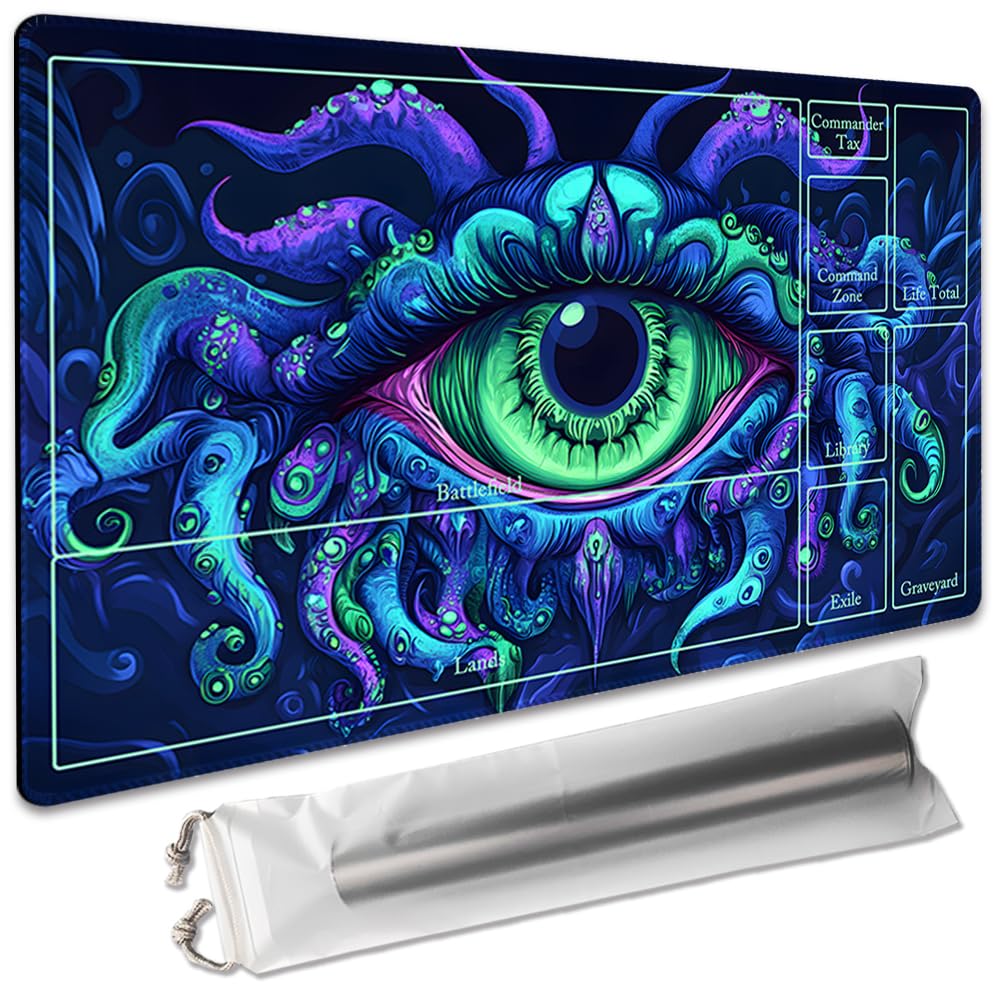 Board Game 14x24in MTG Playmat Compatible for OCG CCG RPG TCG Playmats (Zone-Demonic Giant Eye) โ image 1