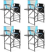 Vista 16 de Outvita Silla de Director de 26" de Altura con Asiento Plegable con Mesa Lateral y Bolsa de Almacenamiento, Soporte para 300 Libras, Silla Portátil