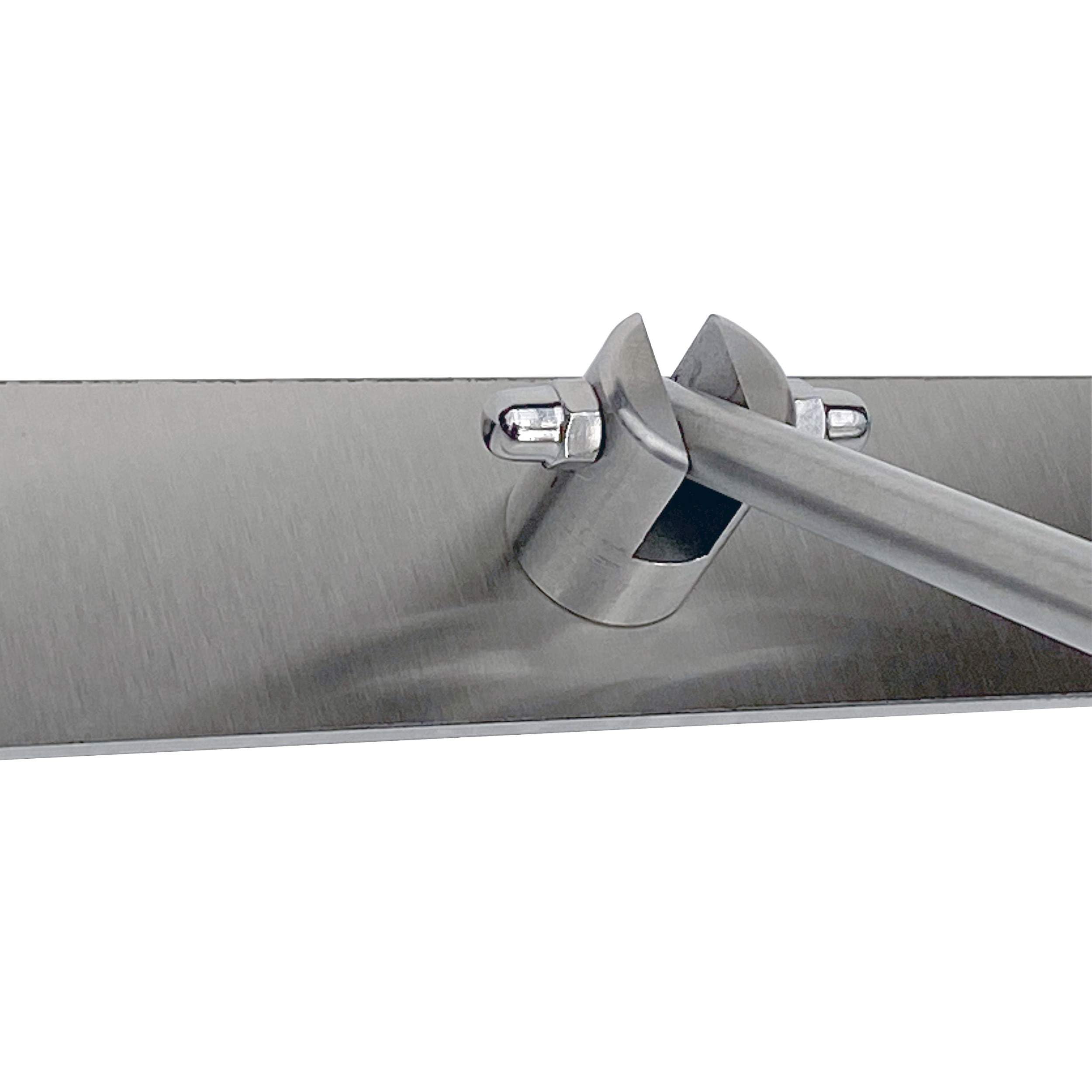 DanDiBo Meridiana da giardino da parete in acciaio inox, 70 cm, antiruggine, 96687, orientabile, resistente alle intemperie, per esterni, moderno, in metallo