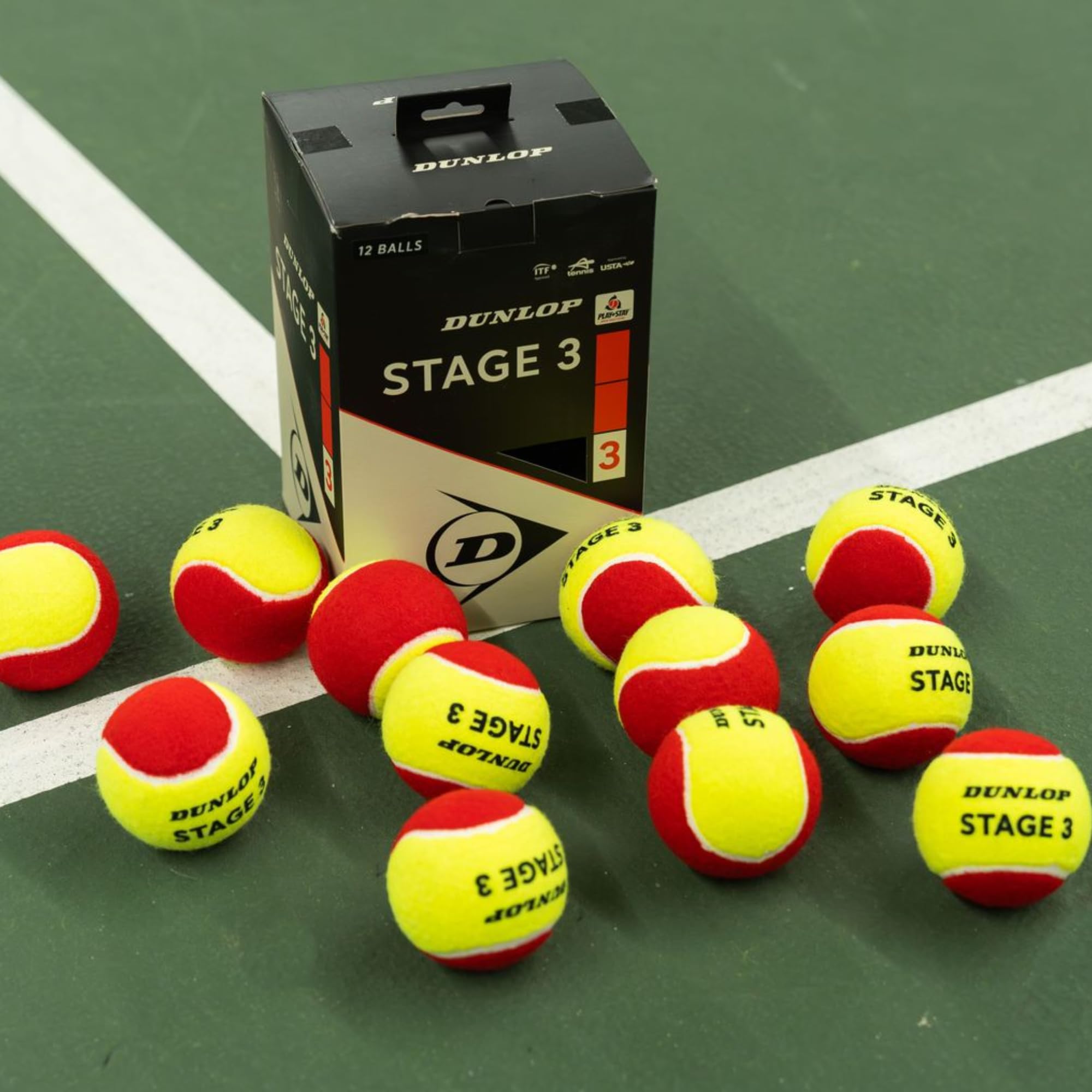 Amazon.com : Dunlop Low Compression Training Tennis Balls (12 Ball