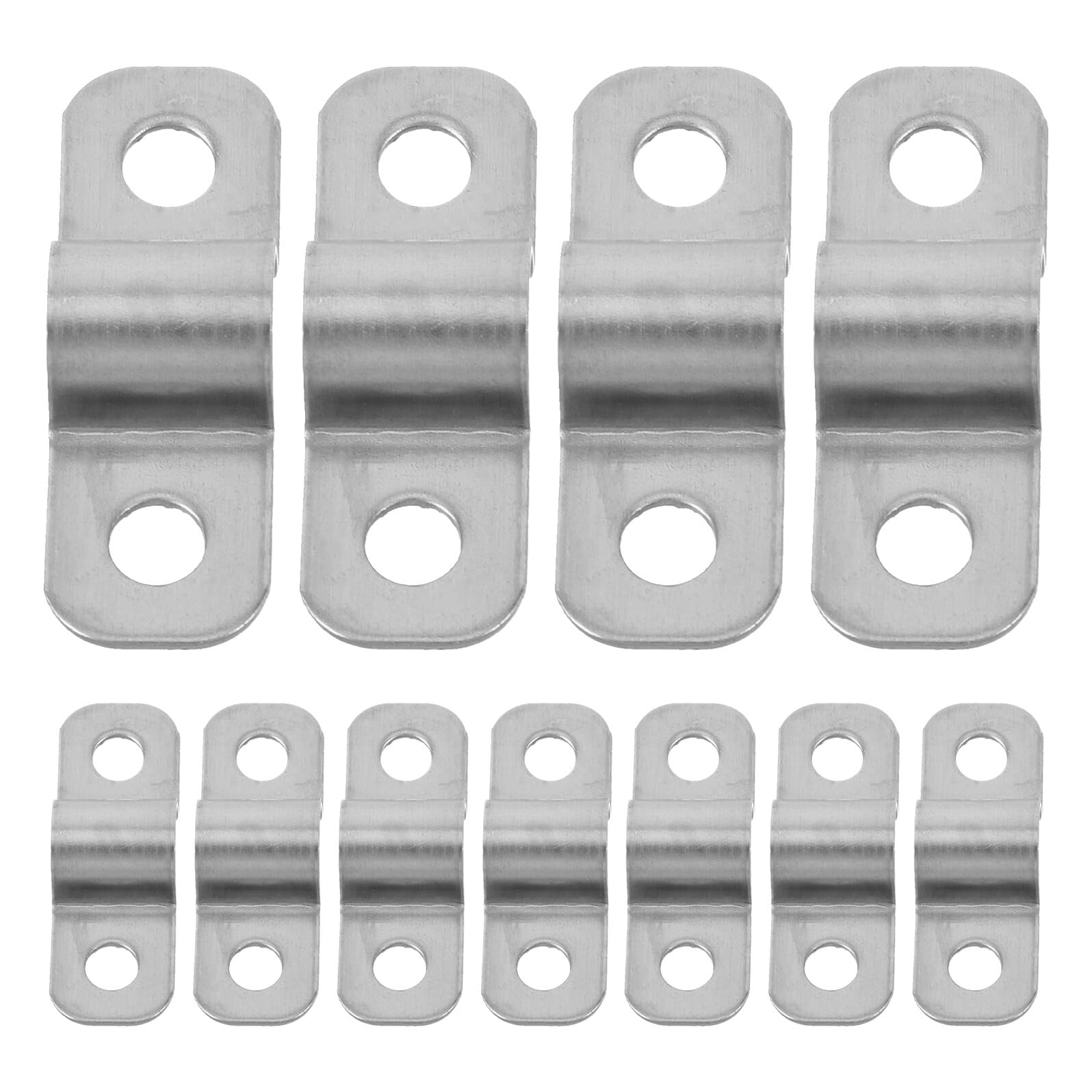Healvian 100pezzi Morsetti U in Acciaio Inossidabile per Tubi Staffe per Condotti senza Attrezzi Cinghie per Tubi Due Hardware di Montaggio Resistente per Esterni per Cavi e Recinzioni