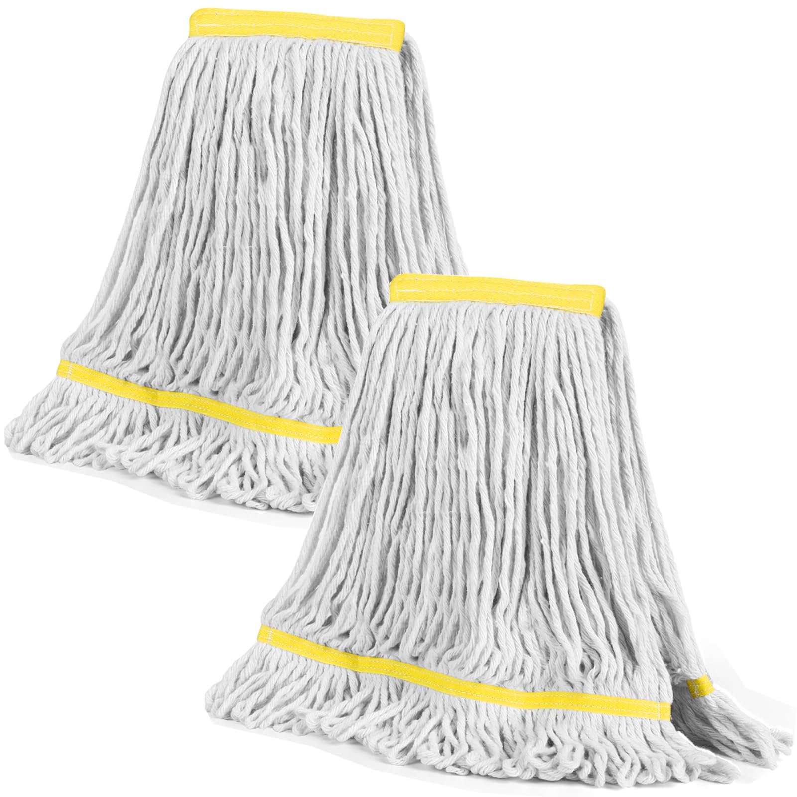 Looped End Commercial Industrial Cotton Mop Replacement Head,2 Pack
