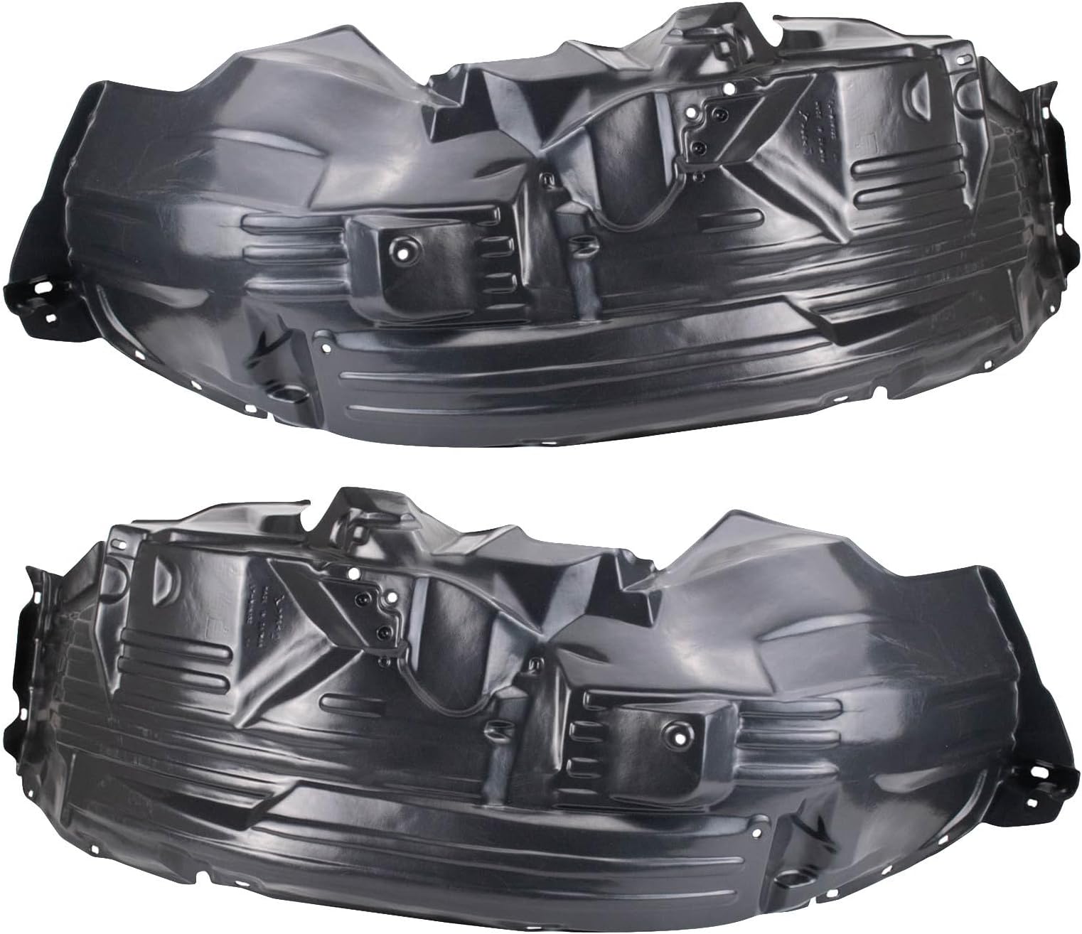 TRQ Driver and Passenger Side Inner Fender Liner Set Compatible with 2005-2015 Nissan Xterra