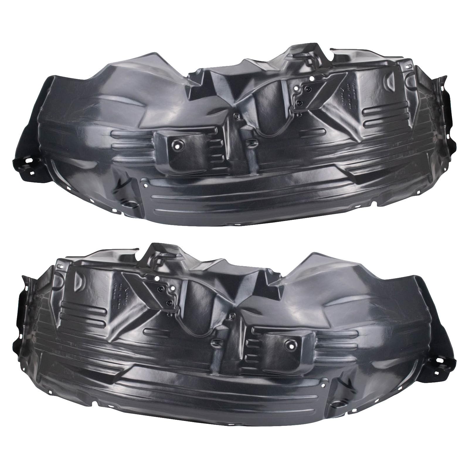 TRQ Driver and Passenger Side Inner Fender Liner Set Compatible with 2005-2015 Nissan Xterra