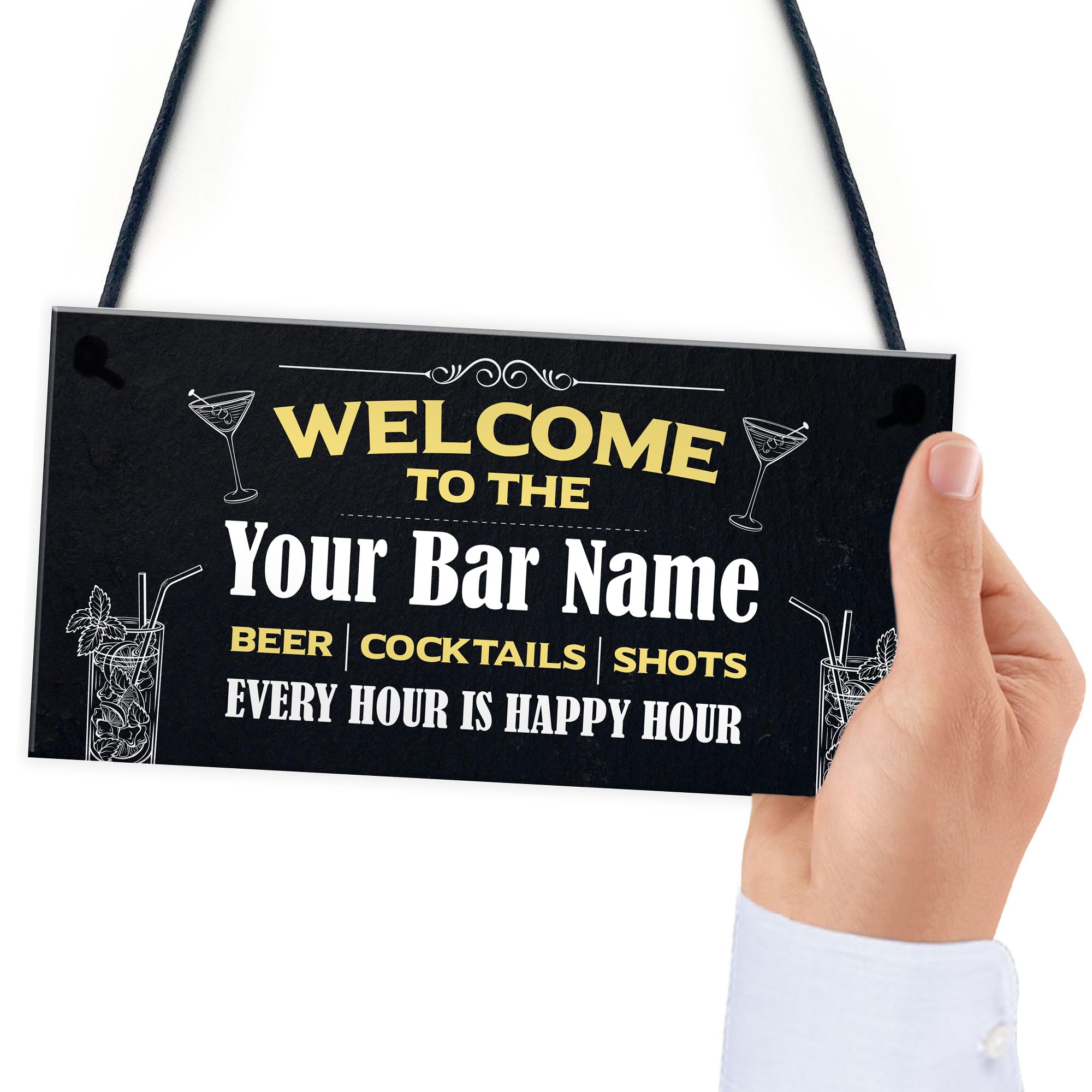 Red Ocean Bar Signs And Plaques Personalised Home Bar Sign Man Cave Shed Sign Alcohol Gift Beer Cocktails Sign Friendship Gift