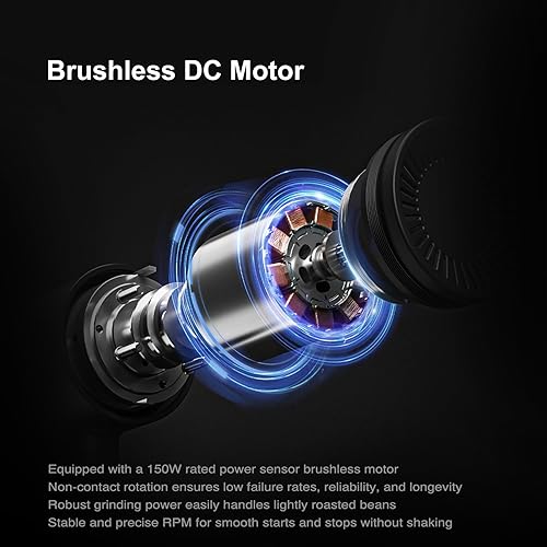 Miniatura 6 de TIMEMORE Sculptor 064S - Molinillo de granos de café con rebabas planas, molinillo eléctrico para expreso con ajuste continuo de grosura, adecuado