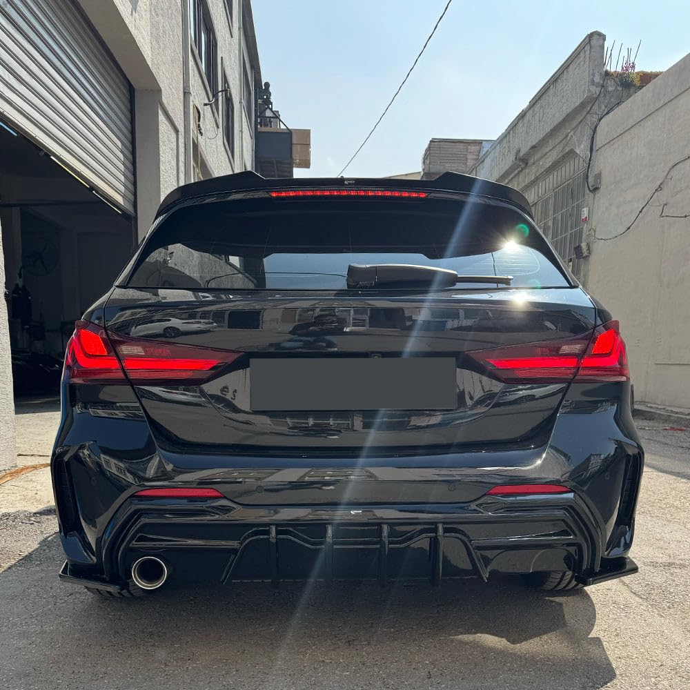Alerón de Techo Oneway (Tapa) Compatible con BMW Serie 1 F40 (estándar) 2019-2024 - Negro Brillante