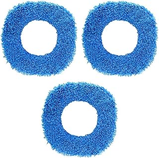 Toolvvik 3X Fregona Desechable, Almohadillas de Microfibra de Repuesto Duraderas Y Lavables Paño de Fregona para Aspiradora En Seco Y HúMedo, Azul