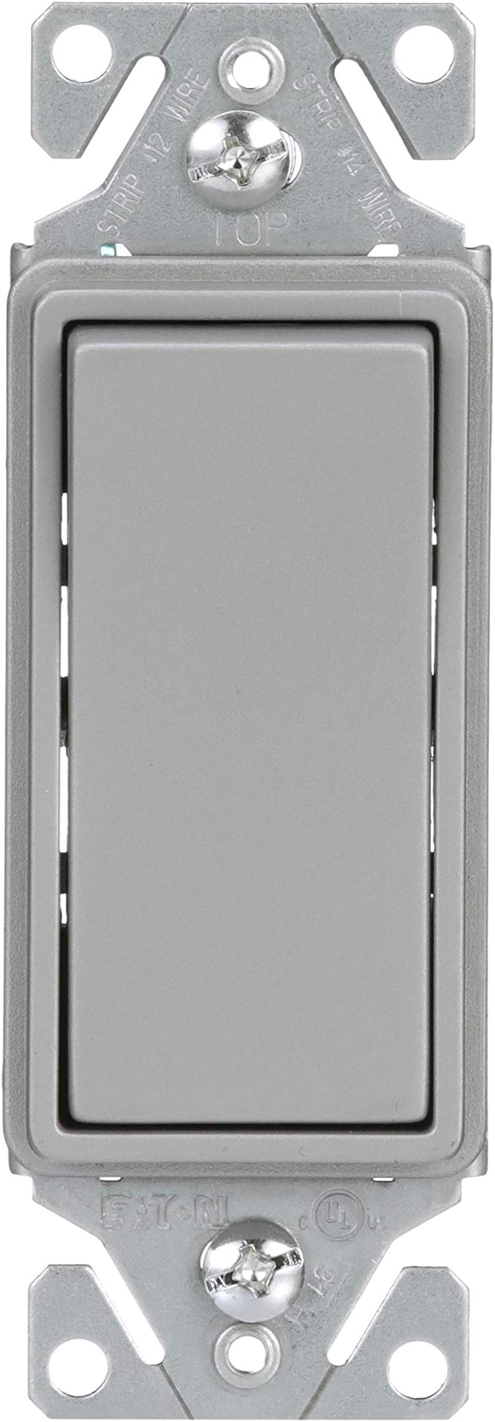 7501SG-K-L Single Pole Designer Switch, Silver Granite