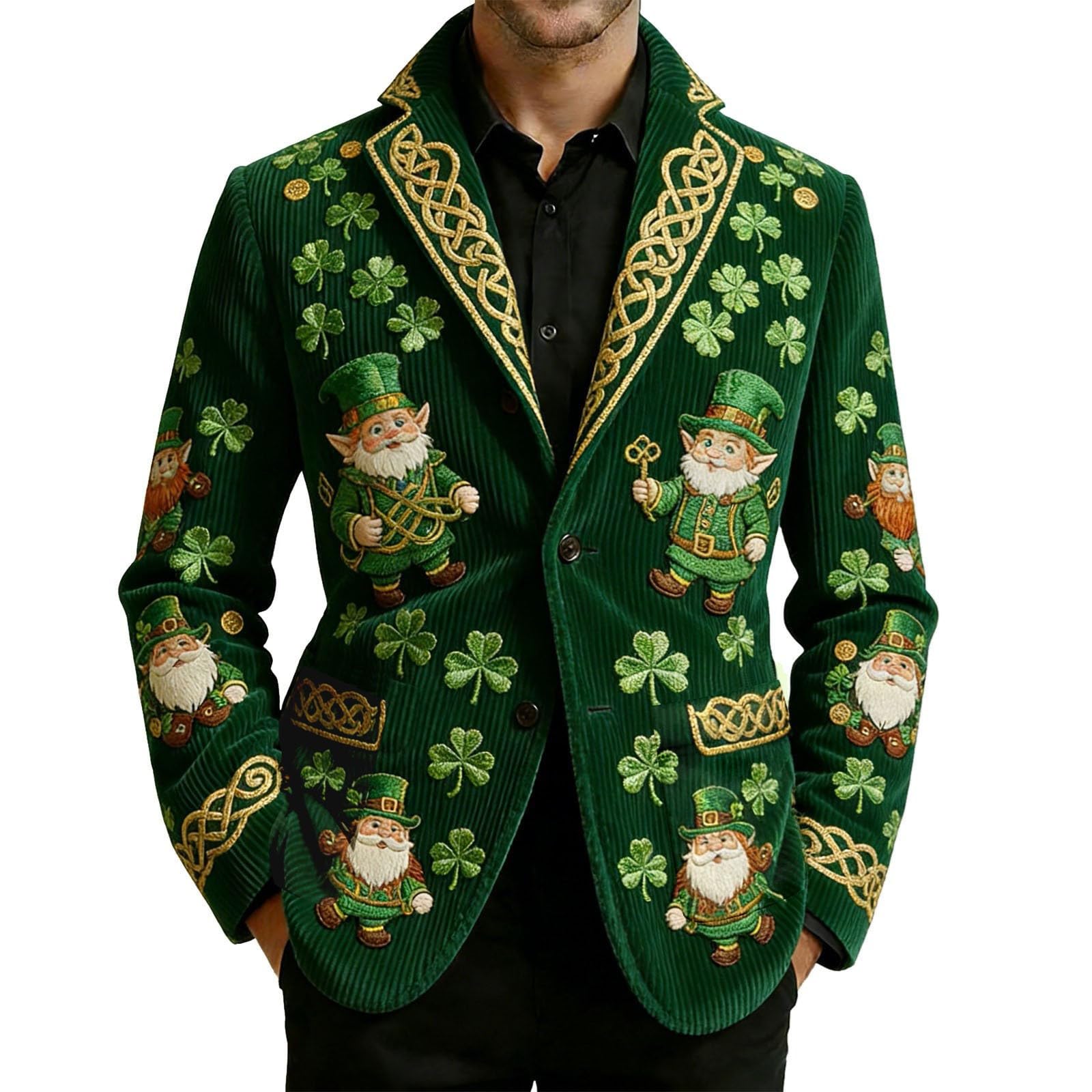 Elegante chaqueta de pana con estampado de esmoquin para hombre, estilo casual, para negocios y eventos nocturnos, discotecas, escenarios