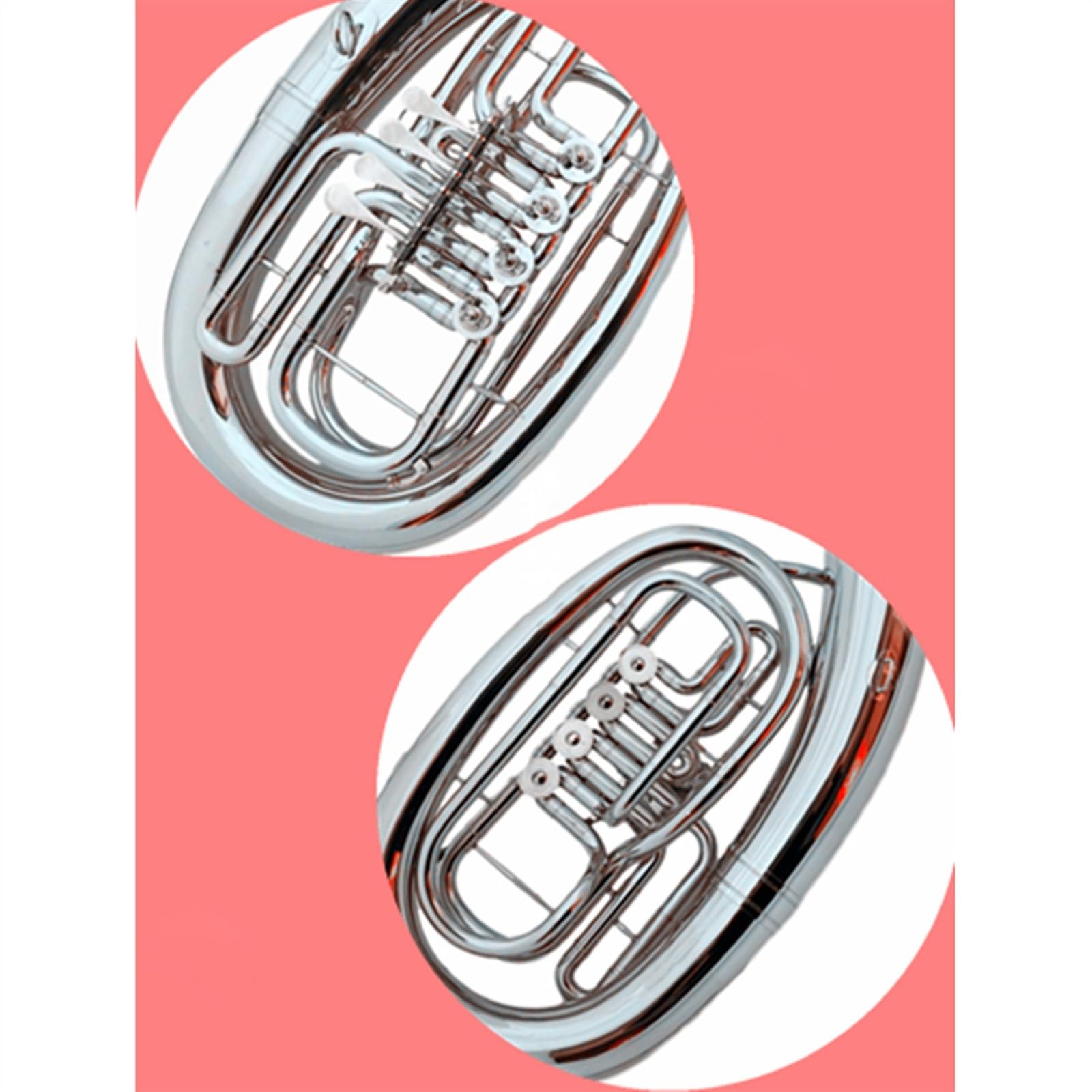 Professionelles Euphonium Euphonium Mit Vier Flachen Tasten, Western-Blechblasinstrument, Vernickelte B-Tuba Mit Zubehör